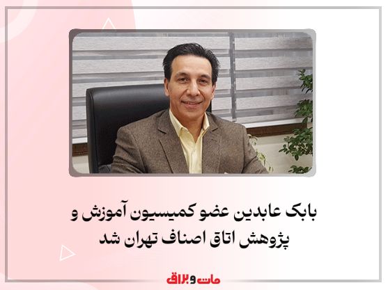 بابک عابدین عضو کمیسیون آموزش و پژوهش اتاق اصناف تهران شد